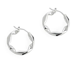 Arket + Small Silver-Plated Hoop Earrings
