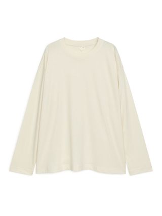 Arket + Long-Sleeved Pima Cotton T-Shirt