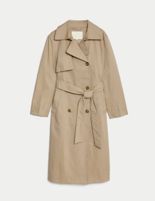 Autograph + Cotton Rich Belted Longline Trench Coat
