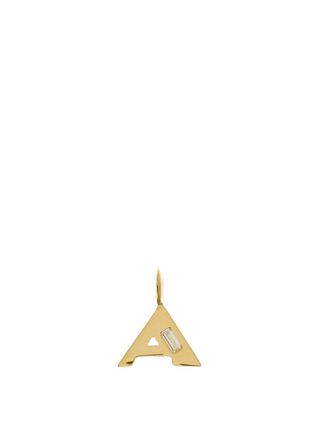 Lizzie Mandler + Deco Diamond & 18kt Gold Alphabet A-M Charm