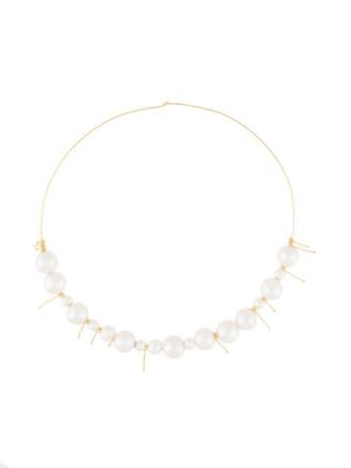 Jil Sander + Hanging-Wire Pearl Necklace