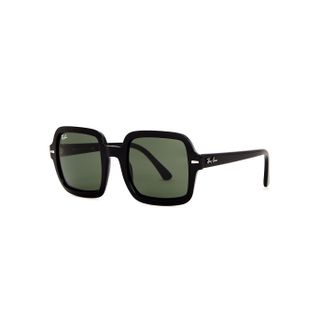 Ray-Ban + Black Square-Frame Sunglasses