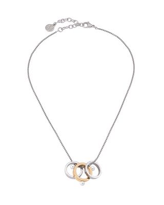 Majorica + 3-Ring Pearly Pendant Necklace