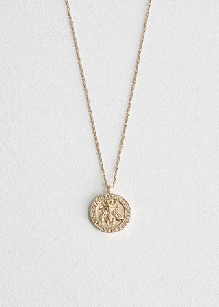 & Other Stories + Bee Embossed Pendant Necklace