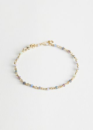 & Other Stories + Coloured Stone Charm Chain Bracelet