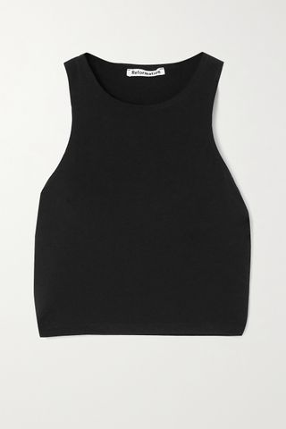 Reformation + Sid Cropped Stretch-Lyocell Top