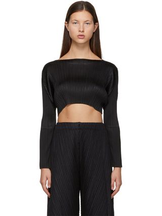 Pleats Please Issey Miyake + Cropped Sweater