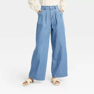 Who What Wear x Target + High-Rise Wide Leg Jeans