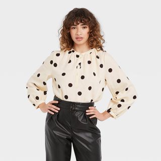 Who What Wear x Target + Balloon Long Sleeve Top
