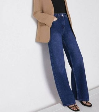 Warehouse + Organic Cotton Wide Leg Full Length Jean