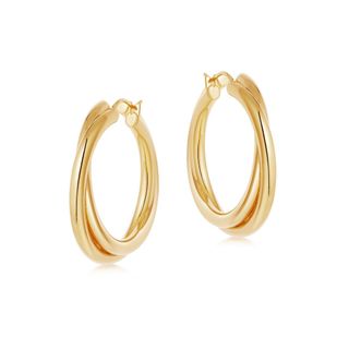 Missoma + Lucy Williams Gold Entwine Hoop Earrings