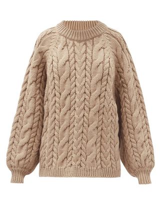 Mr Mittens + Maxi Cable Wool Sweater