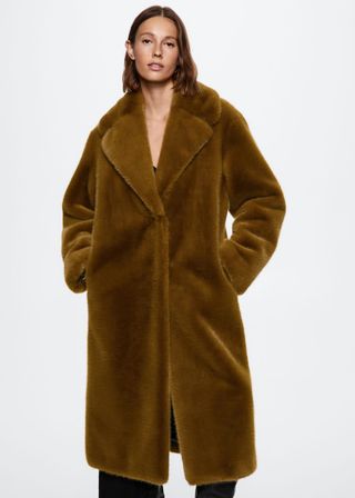 Mango + Oversize Faux-Fur Coat