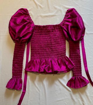 Olivia Rose the Label + The Esmeralda Top in Fuchsia Pink Silk