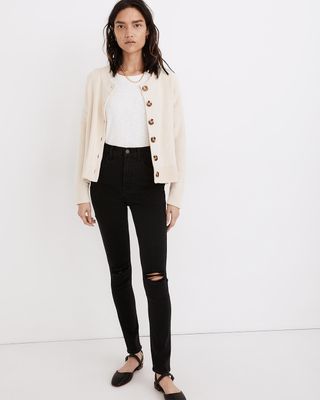 Madewell + Broadway Cardigan Sweater in Muted Alabaster