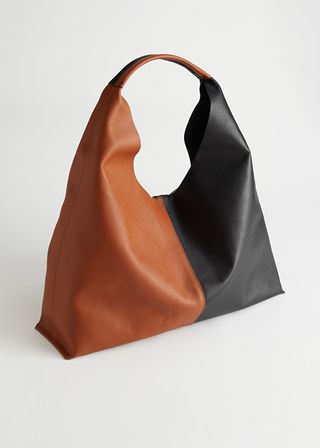 & Other Stories + Duo Tone Leather Tote Bag
