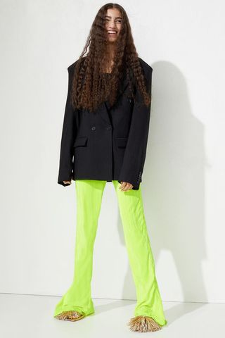 H&M + Flared Velvet Trousers