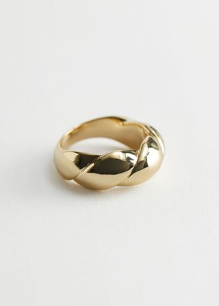 & Other Stories + Chunky Embossed Braid Ring