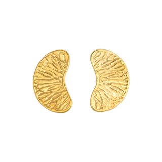 Pascale James + Orange Segment Earrings 18ct Fairtrade Gold