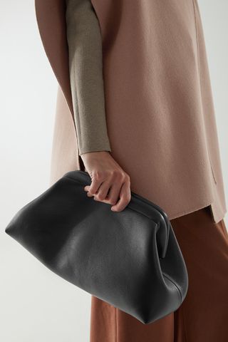 COS + Classic Leather Clutch Bag