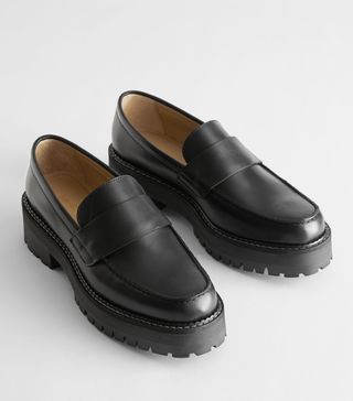 & Other Stories + Chunky Leather Penny Loafers