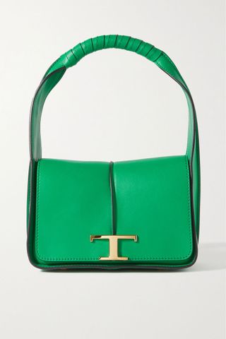 Tod's + Embellished Leather Shoulder Bag