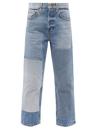 B Sides + Marcel Upcycled Patchwork Straight-Leg Jeans