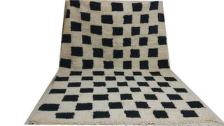 Macrocarpet + Vintage Beni Ourain Checkerboard Rug