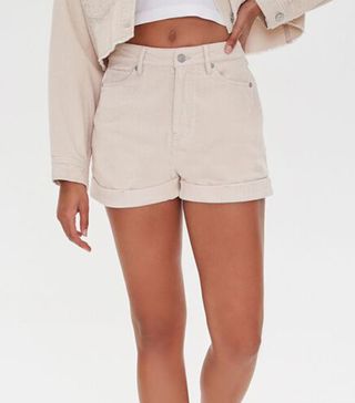 Forever 21 + Corduroy Cuffed Shorts