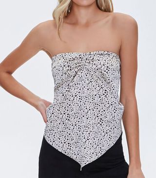 Forever 21 + Spotted Print Handkerchief Top