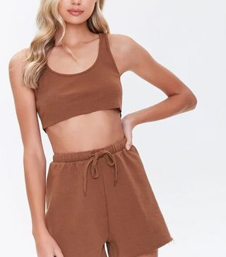 Forever 21 + Cropped Tank Top & Shorts Set