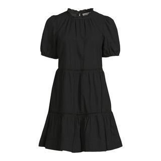 Free Assembly + Tiered Mini Dress with Puff Sleeves