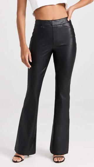 Spanx + Leather-Like Flare Pants