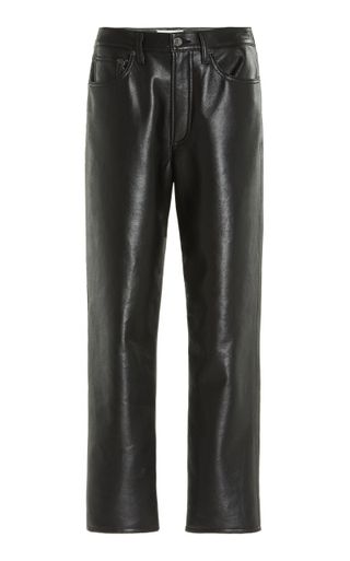 Agolde + 90's High-Rise Recycled Leather Straight-Leg Pants