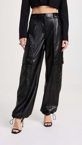 Simkhai + Luxe Vegan Leather Cargo Pants