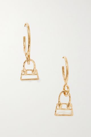 Jacquemus + Chiquita Hammered Gold-Tone Hoop Earrings