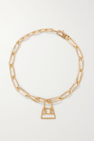 Jacquemus + Le Chiquita Hammered Gold-Tone Necklace