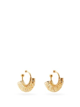 Jacquemus + Ring-Embellished Hoop Earrings