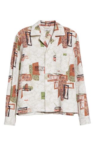 Bode + Louie Mid Century Motif Button-Up Shirt