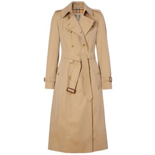 Burberry + Chelsea Long Camel Cotton Trench Coat