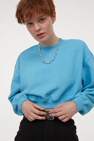 H&M + Cropped Sweatshirt