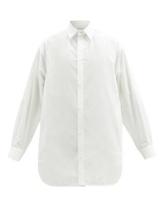 Raey + Oversized Dropped-Shoulder Cotton-Blend Shirt