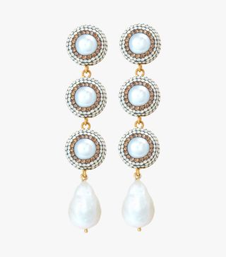 Soru Jewellery + Baroque Pearl Linea Earrings