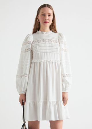 & Other Stories + Tiered Mini Lace Dress