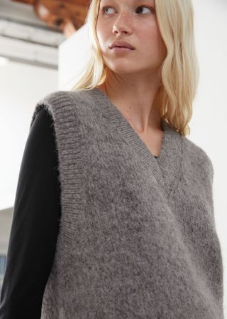 & Other Stories + Oversized Wool Knit Vest