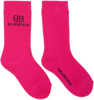 Balenciaga + Pink & Black BB Socks
