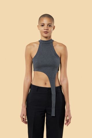 K.NGSLEY + Race Her Ribbed Halter Tank