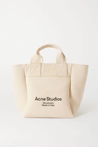 Acne Studios + Printed Cotton-Canvas Tote