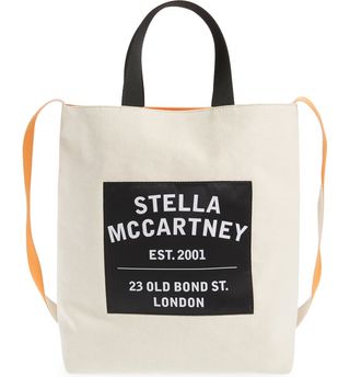 Stella Mccartney + Medium Salt & Pepper Canvas Tote Bag