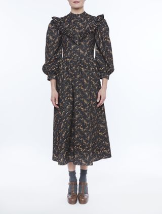 O Pioneers + Prudence Dress in Black and Mustard Floral
